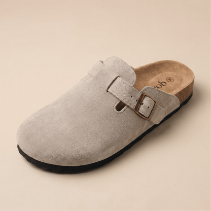 The Classic Suede Clog in Grey